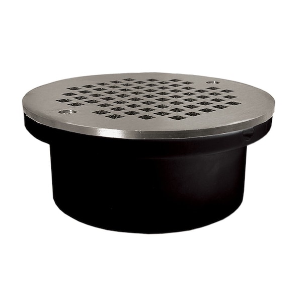 Jones Stephens 4in. General Purpose ABS Drain with 6in. Stainless Steel Round Strainer D54304 - main